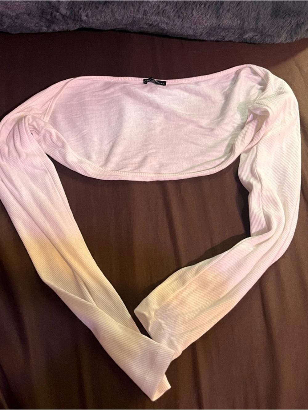 white long-sleeve bolero shrug